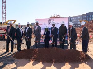 A photo of the Groundbreaking on The Den at Eight50 West in October