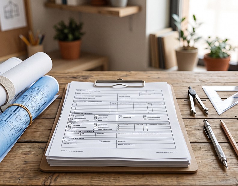 Building permit and pens