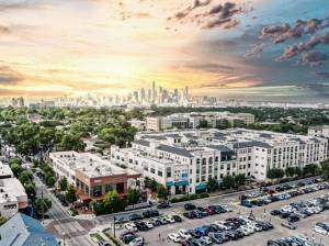 Drone shot featuring HGIT's Bishop Arts Portfolio in Dallas.