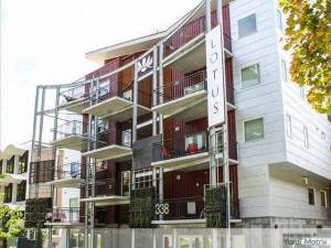 Exterior shot of The Lotus, an 84-unit multifamily property in Salt Lake City.