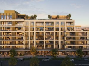 Rendering of the eight-story Four Seasons-branded residence in Denver, Colo.