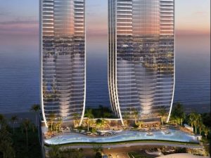 Rendering of the St. Regis Residences, a 320-unit luxury condominium project in Sunny Isles Beach, Fla.