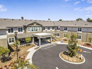 Aerial shot of Sunrise of Oceanside, a 76,172-square-foot, two-story senior community in Oceanside, Calif..