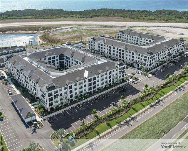 Aerial image of The Stadler, a multifamily community in Bradenton, Fla.