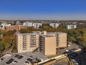 The Helston, an eight-story, 186-unit affordable housing community in Philadelphia purchased by Standard Communities for $29.3 million.