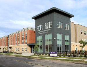 exterior of True North Apartments